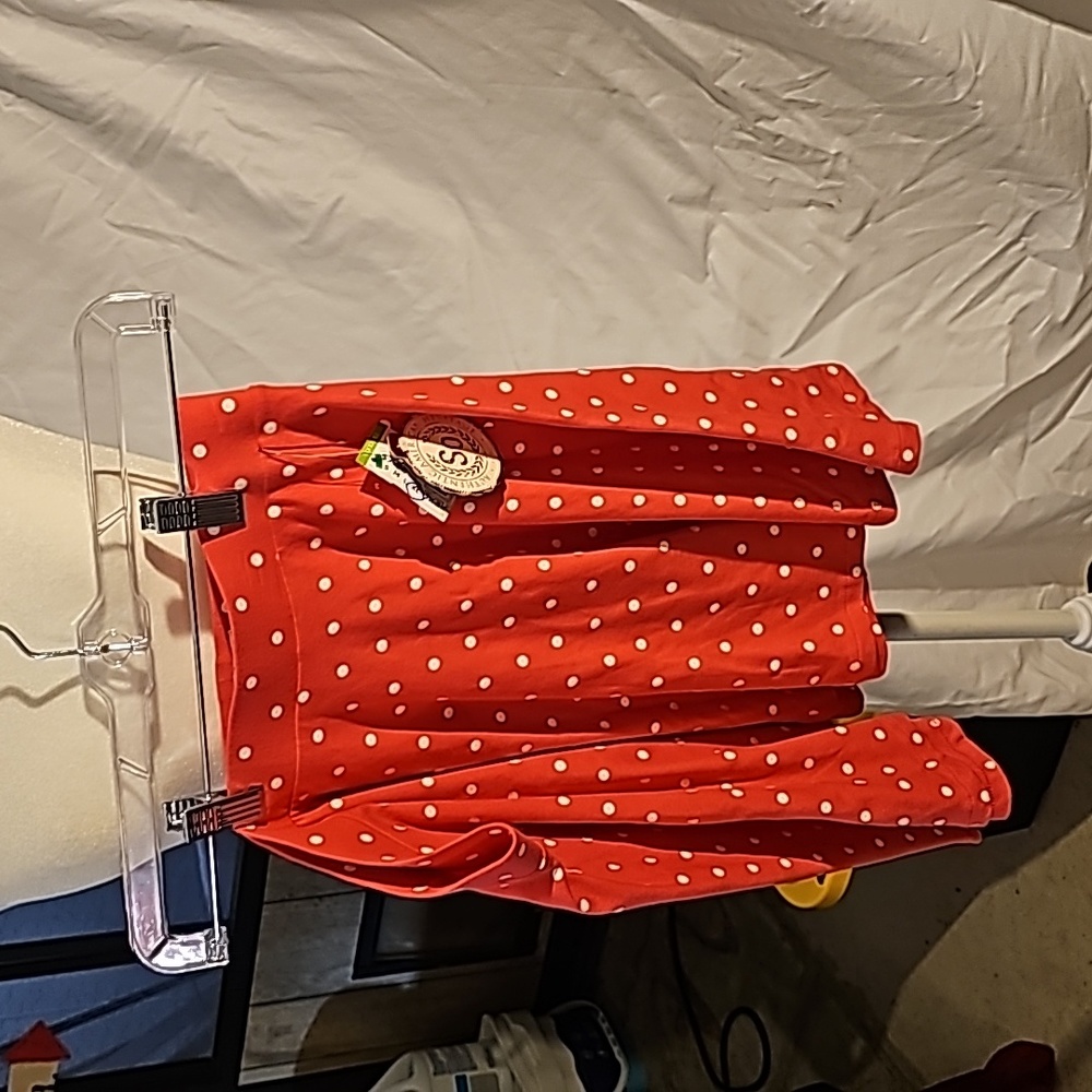 Soho flare skirt size XL oranges white polka dots